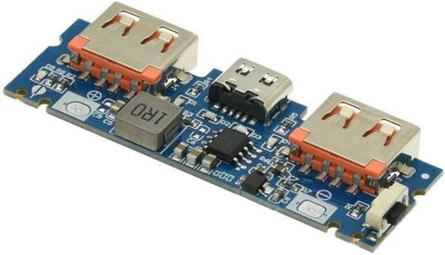Generic 5V 2.4A 18650 Micro/Type-C USB Dual USB Boost Battery Charger Board Mobile Power Bank Accessories for Phone DIY