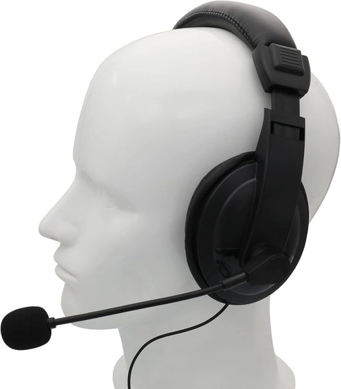 Overhead Headsets Headphones with VOX-PTT Boom Mic, Compatible with Kenwood Puxing Quansheng Wouxun HYT Nexedge Two Way