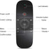 WeChip W1 Universal TV Remote Air Mouse, Wireless Keyboard Fly Mouse for Android TV Box/PC/Smart TV/Projector (w1)