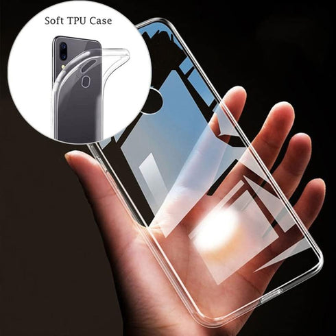 for Motorola Edge 40 Neo Case with 3 x Tempered Glass Screen Protector, Transparent Shockproof Solf Silicone Protection Case for Motorola Edge 40 Neo (6.55"), for Women Men - Crystal Clear