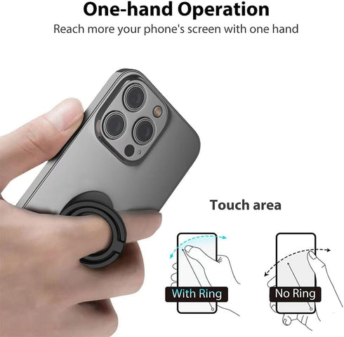 MonIdea Magnetic Phone Grip Compatible with MagSafe,Magnetic Phone Ring Holder Finger Kickstand Wireless Charging