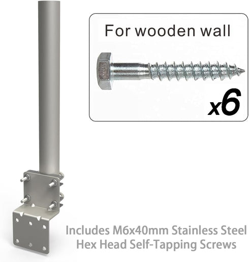 Technical Pole Mount Accessory for Outside Antenna, Stronger Structure with Double U-Bolts