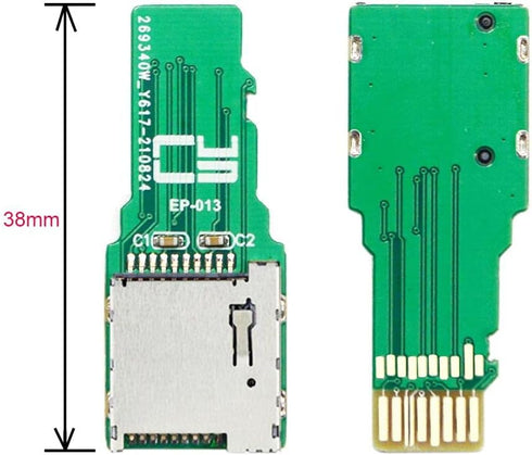 Chenyang 2Pcs TF Micro SD Card Male Extender to SD Card Female Extension Adapter PCBA SD/SDHC/SDXC UHS-III UHS-3 UHS-2