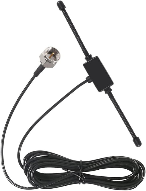 DORHEA 3 FM Dipole Antenna Adhesive Mount with Connector Adapters for TV Radio Home Stereo Receiver Indoor Music System