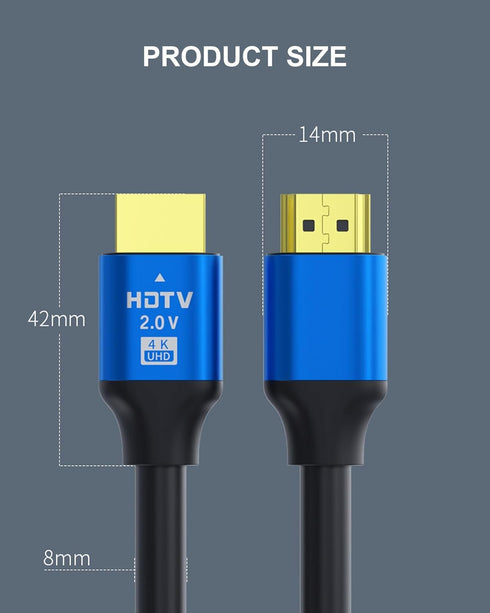 Graige 5ft/1.5m 2.0 4K@60Hz PS5, PS4,Fire HDMI Cable High Speed HDMI Cable & for Laptop, Monitor, TV