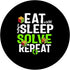 Game Cube Vintage Eat Sleep Solve Repeat Boys Kids Nerd PopSockets Swappable PopGrip