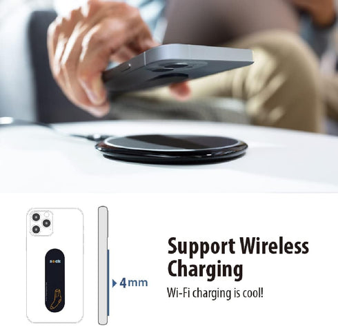 Momostick Flatstick, Cell Phone Finger Grip Strap Holder for Hand, Compatible with Most Smartphones
