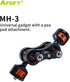 AFEFT 1/4" 360 Articulating Magic Arm with Double Ball Heads, Screw Mount with Non-Slip Rubber Rings, Swivel Monitor