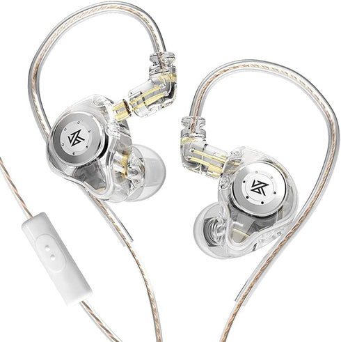 KZ EDX PRO in-Ear Headphone IEMs Stereo Bass Earbuds Wired 3.5mm Plug, Noise Isolating with Microphone for Musicians