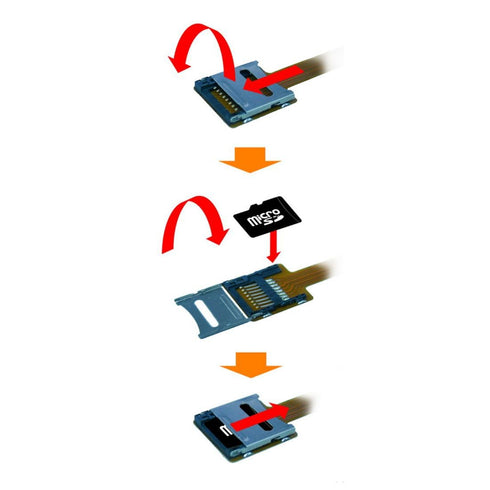 Chenyang Micro SD TF Memory Card Kit with TF Male to Female Soft Flat FPC Extension Cable 10cm