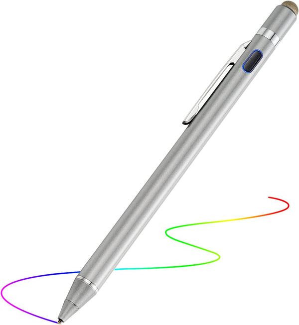 2-in-1 Active Stylus Digital Pen with 1.5mm Ultra Fine Tip for iPad, iPhone, Samsung Tablets, Good for Drawing and
