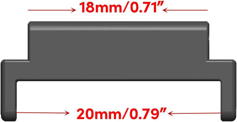 Watch Strap Connector Lugs Adapter, Quick Release Metal Link Attachment for 18mm-20mm Bracelet Watchband