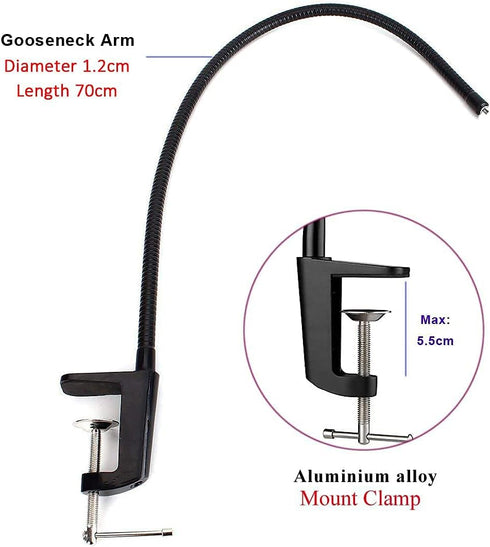 Etubby 27" C925X, C922, C930e, C930, C920, C615, (1/4" Webcam Stand Holder Adjustable Gooseneck Desktop Camera Desk