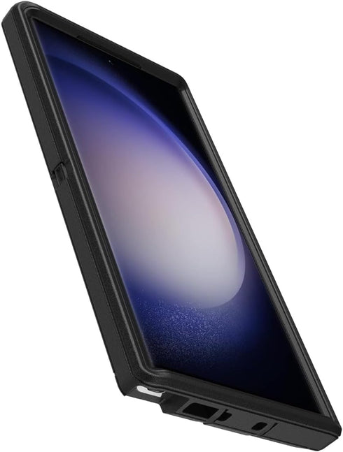 DEFENDER Case for Samsung Galaxy S23 Ultra - Black, Port Protection, Includes Holster Clip Kickstand