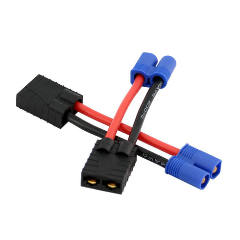 3pcs Compatible with TRX Female to EC3 Male Connector Adapter - 14awg 5cm/2inch Wire (BDHI-07)