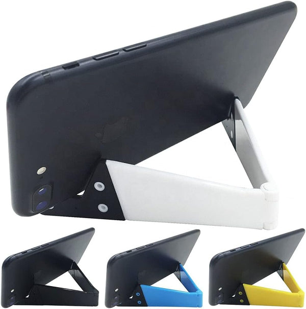Portable Cell Phone Stand for Desk, 4 Pack, Foldable Pocket Travel Mobile Phone Holder, Upgrade Universal V Smartphone