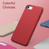 JETech Silicone Case for iPhone SE 3/2 (2022/2020 Edition), iPhone 8/7, 4.7-Inch, Shockproof Cover, Red
