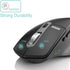 Arteck Multi-Device Wireless Bluetooth Mouse, Ergonomic Right Hand Silent Clicking Rechargeable Mouse for Computer,