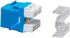 Monoprice Cat6 RJ-45 180-Degree Punch Down Keystone, Dual IDC for 22-24AWG Solid Wire, Blue
