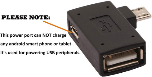 AuviPal 2-in-1 Powered Micro USB to USB OTG Adapter 90 Degree Right Angled for FireStick, S/NES Classic Mini