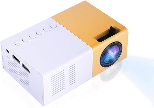 Portable Video Projector, 1080P Full HD Mini Home Theater Projector, 30,000 Hrs LED Lamp Life, Compatible with HDMI/VGA