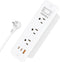 HOPOW Recessed Power Strip 5 FT Recessed Outlet, Flush Mount Furniture Outlet with