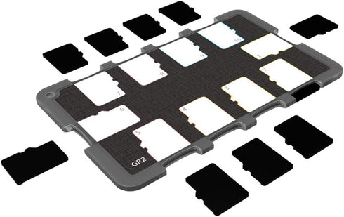 10 Slots Micro SD Card Case Holder, Ultra Slim Credit Card Size Lightweight Portable TF MSD Memory Card Storage