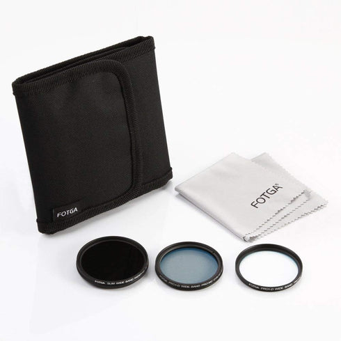 Fotga 82mm Slim Optical Glass Camera Lens Filter Kits, Variable ND2-ND400 + MC UV + MC CPL Filter