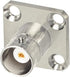 Superbat BNC Connectors, 4 Hole Flange Panel Chassis Mount Coaxial Solder Connector, 5pcs