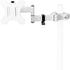 VIVO Steel Universal Full Motion Pole Mount Monitor Arm, Fits 17 to 32 inch Screens, Removable VESA Plate (White)