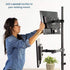 VIVO Steel Universal Bracket Pole Mount with Removable VESA Plate, Fits up to 30 inch Screens, Black