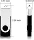 4GB Flash Drive 10 Pack, USB 2.0 Thumb Drives Bulk Swivel Memory Stick for Data Storage, Black