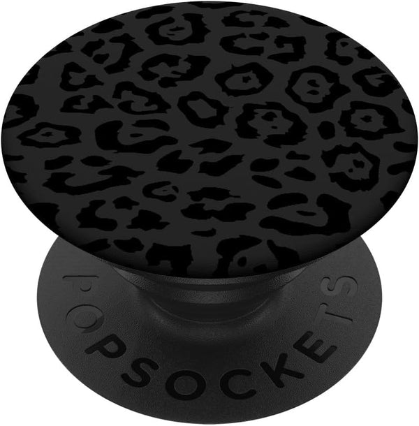 PopSockets Standard PopGrip for Women Girls, Black and White Cheetah Animal Leopard Print