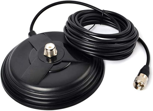 HYS Magnetic Antenna Mount, UHF-Female (SO239) Magnet Base, Heavy Duty Anti-Corrosion Bracket with