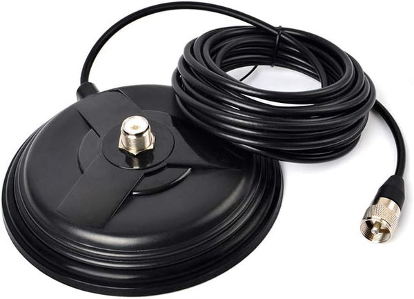 HYS Magnetic Antenna Mount, UHF-Female (SO239) Magnet Base, Heavy Duty Anti-Corrosion Bracket with