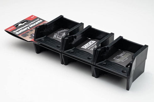 StealthMounts Battery Holder Compatible with Milwaukee M18 (6 Pack) - Black, Made in the UK