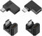 xiwai 90/360 Degree Angled USB-C to Micro USB Adapter 4 Pack, USB2.0 Type C Female to Micro USB Male for Phone Tablet