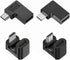 xiwai 90/360 Degree Angled USB-C to Micro USB Adapter 4 Pack, USB2.0 Type C Female to Micro USB Male for Phone Tablet