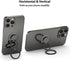Phone Grip, Adjustable Phone Ring Holder Finger Kickstand, Foldable Metal Cell Phone Rings Gripper Stand for Magnetic