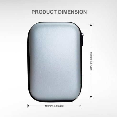 Universal Hard Drive Carrying Case Bag, Storage Organizer Pouch Compatible with WD Elements Seagate, 2.5’’ EVA