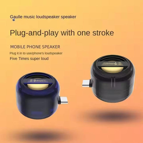 Generic 5X 3.5mm Mini Portable Speaker,Portable Speaker Amplifier,Plug & Play for Music/Calls,Portable Mobile Phones