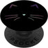 Rainbow Cat Face Black PopSockets Swappable Grip