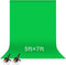 EMART 5x7ft Green Screen Backdrop, Polyester Wrinkle-Resistant Curtain Fabric, Chroma-Key greenscreen Cloth Sheet