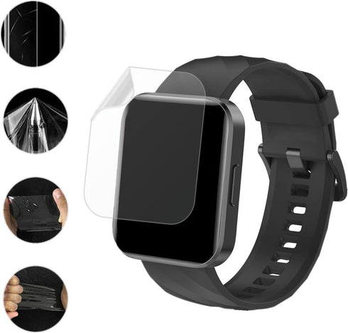 Screen Protector Compatible for RUIMEN D1 Smart Watch 1.85" (6 Pack) H1 Smartwatch Flexible Full Coverage Clear TPU Film