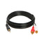3.5mm Male Audio to 2 RCA Stereo Cable, Available in 6ft, 10ft, 12ft, 15ft, 25FT (12FT)