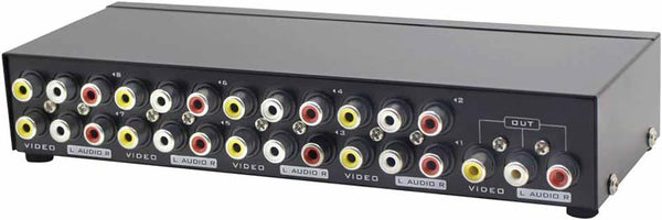 Panlong 8-Way AV Switch RCA Switcher 8 in 1 Out Composite Video