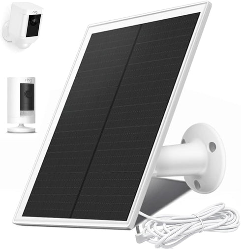 Solar Panel for Ring Camera, 6W Charger Compatible with Ring Stick Up Cam Battery & Spotlight Cam Battery