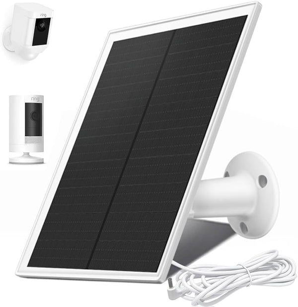 Solar Panel for Ring Camera, 6W Charger Compatible with Ring Stick Up Cam Battery & Spotlight Cam Battery
