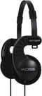 Koss SportaPro On-Ear Stereo Headphones, Lightweight, Unique Folding Design, 3.5mm Plug, Black
