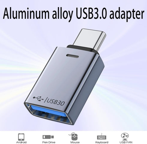 Liaoan 3.0 OTG Adapter USB C to USB Indicator Light, Suitable for Mobile USB Flash Drive, Mouse Keyboard Converter.